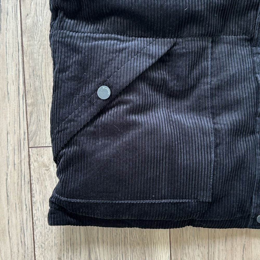 NWT Blank NYC Black Corduroy Sleeveless Puffer Jacket Women’s XL - Picture 4 of 5
